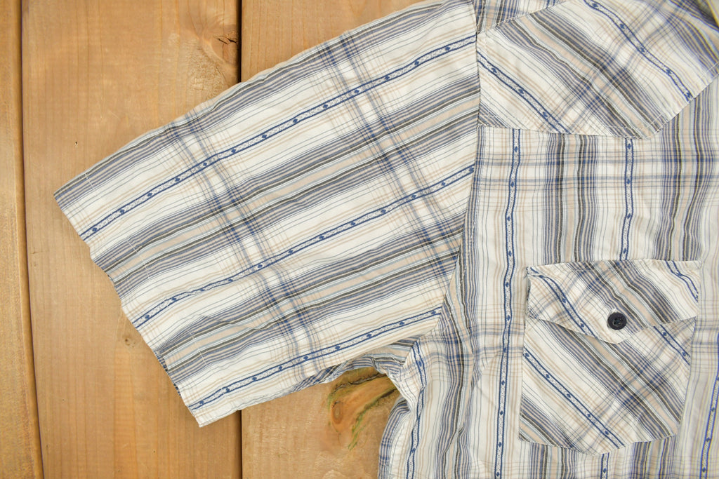 Vintage 1990s Plains Plaid Western Button Up Shirt