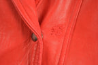 Vintage 1980s Red Leather Blazer Jacket