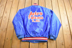 Vintage 1980s Astro Falcons Satin Bomber Jacket