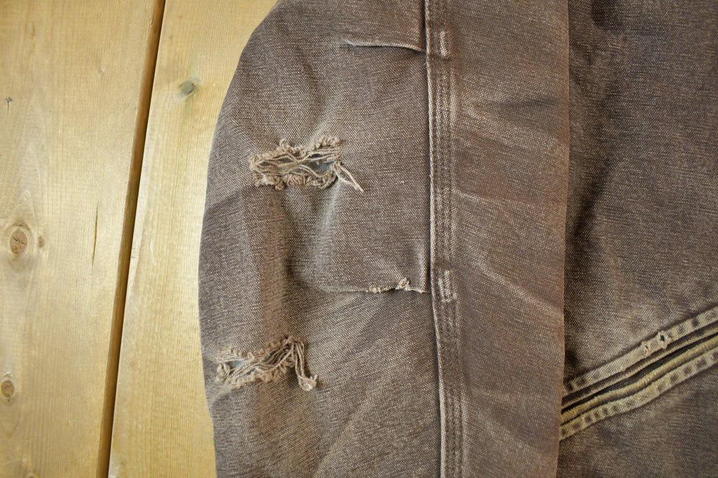 Vintage 2000s Carhartt Hooded Sherpa Lined Jacket Mens Tall Large