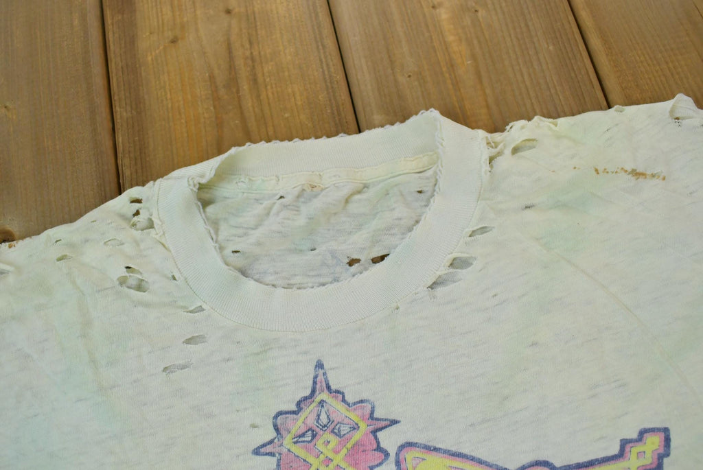 Vintage 1990s Distressed Psychedelic Single Stitch Graphic Band Tee T-Shirt