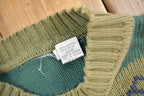 Vintage 1980s Striped Knit Crewneck Sweater