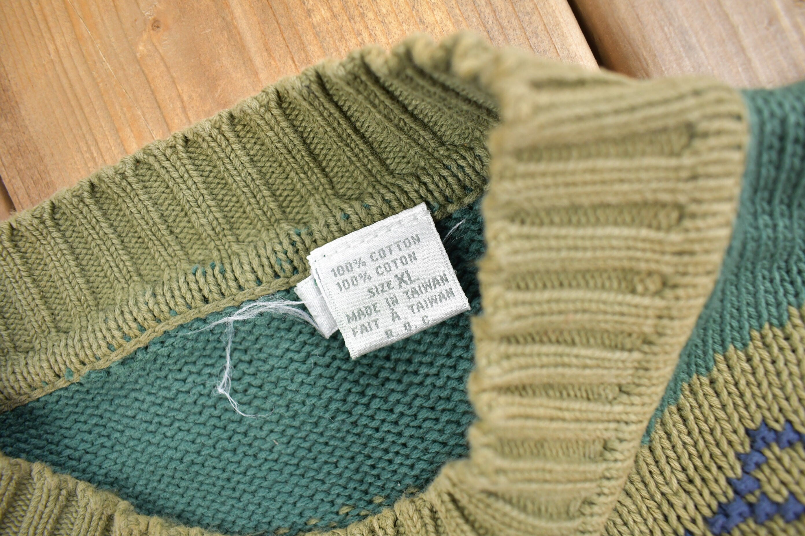 Vintage 1980s Striped Knit Crewneck Sweater