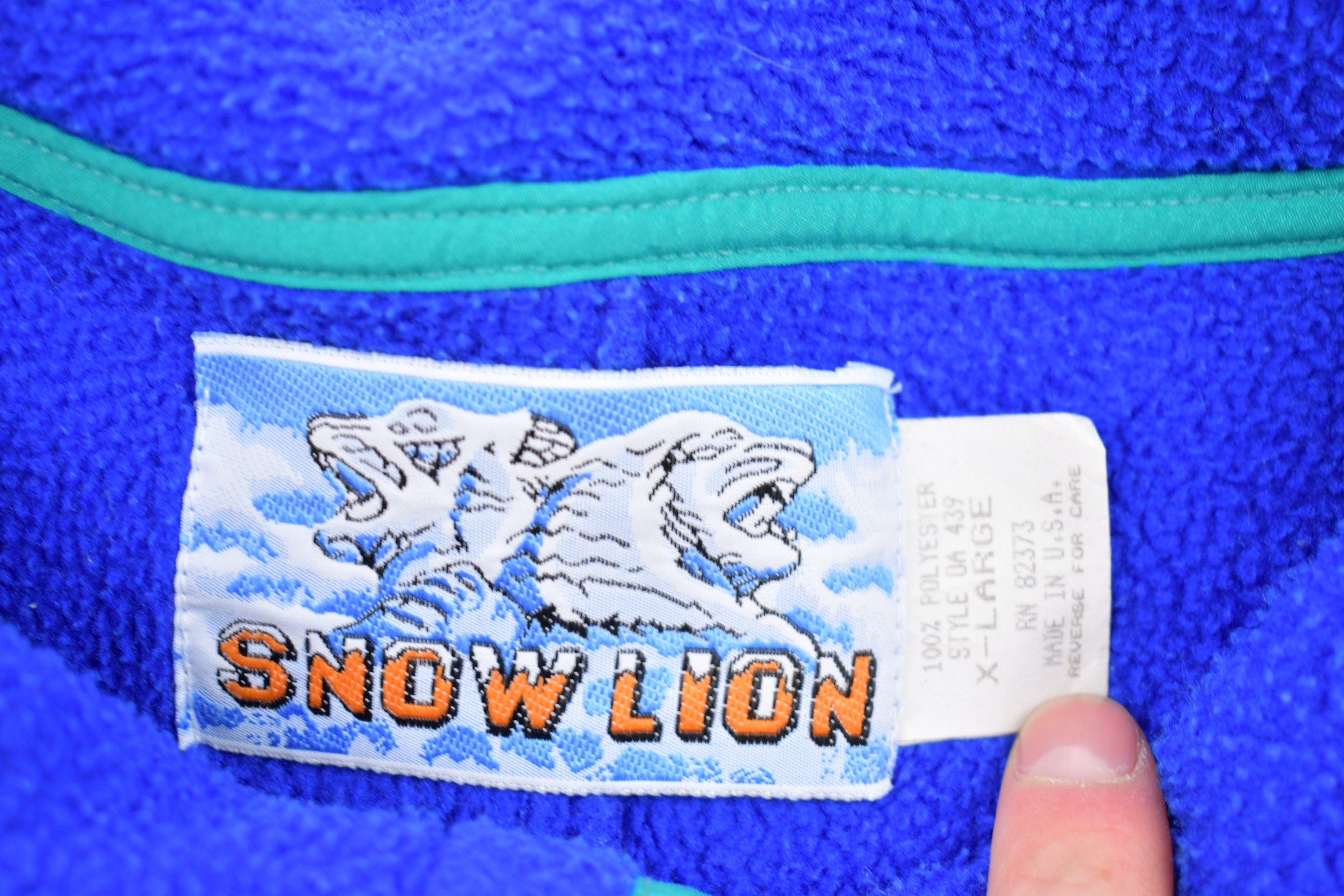 Vintage 1990s Snow Lion T-Snap Fleece Sweater