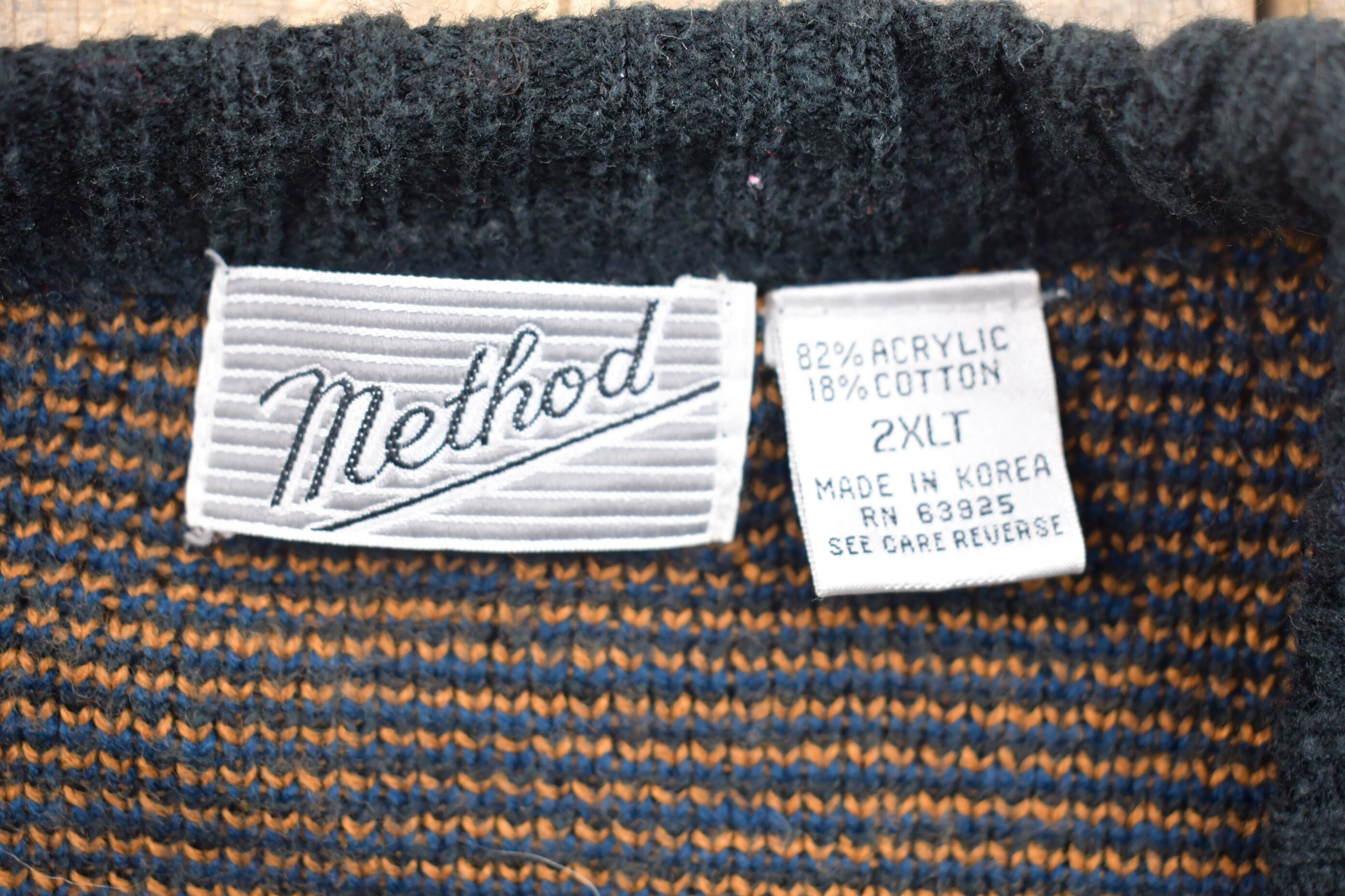 Vintage Knitted Striped Design Cardigan Sweater