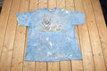 Vintage 1990s Siegfried & Roy White Tiger Paint Splattered Tie Dye Shirt