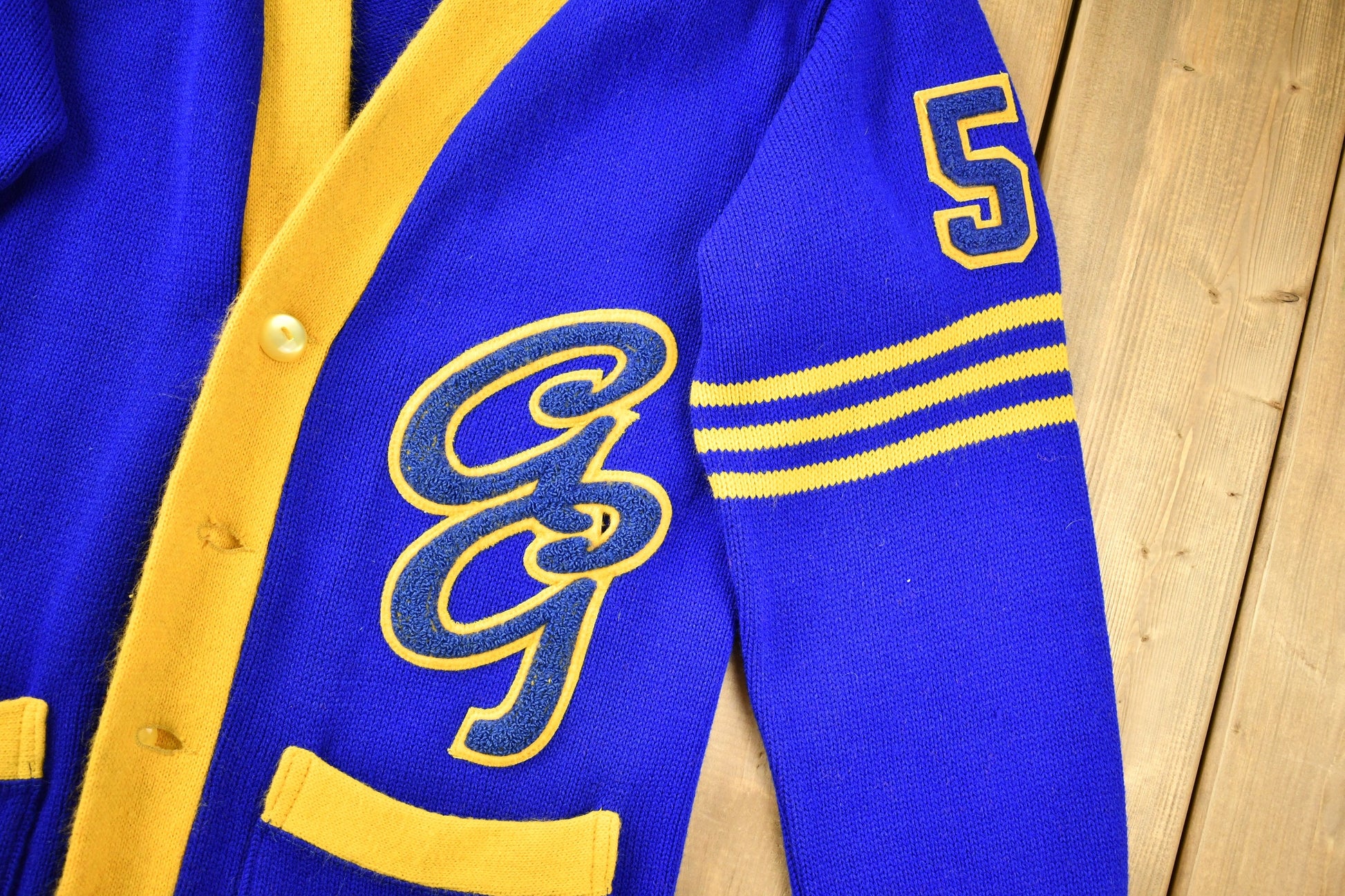 Vintage 1950s Athletic Knitwear Cardigan Sweater