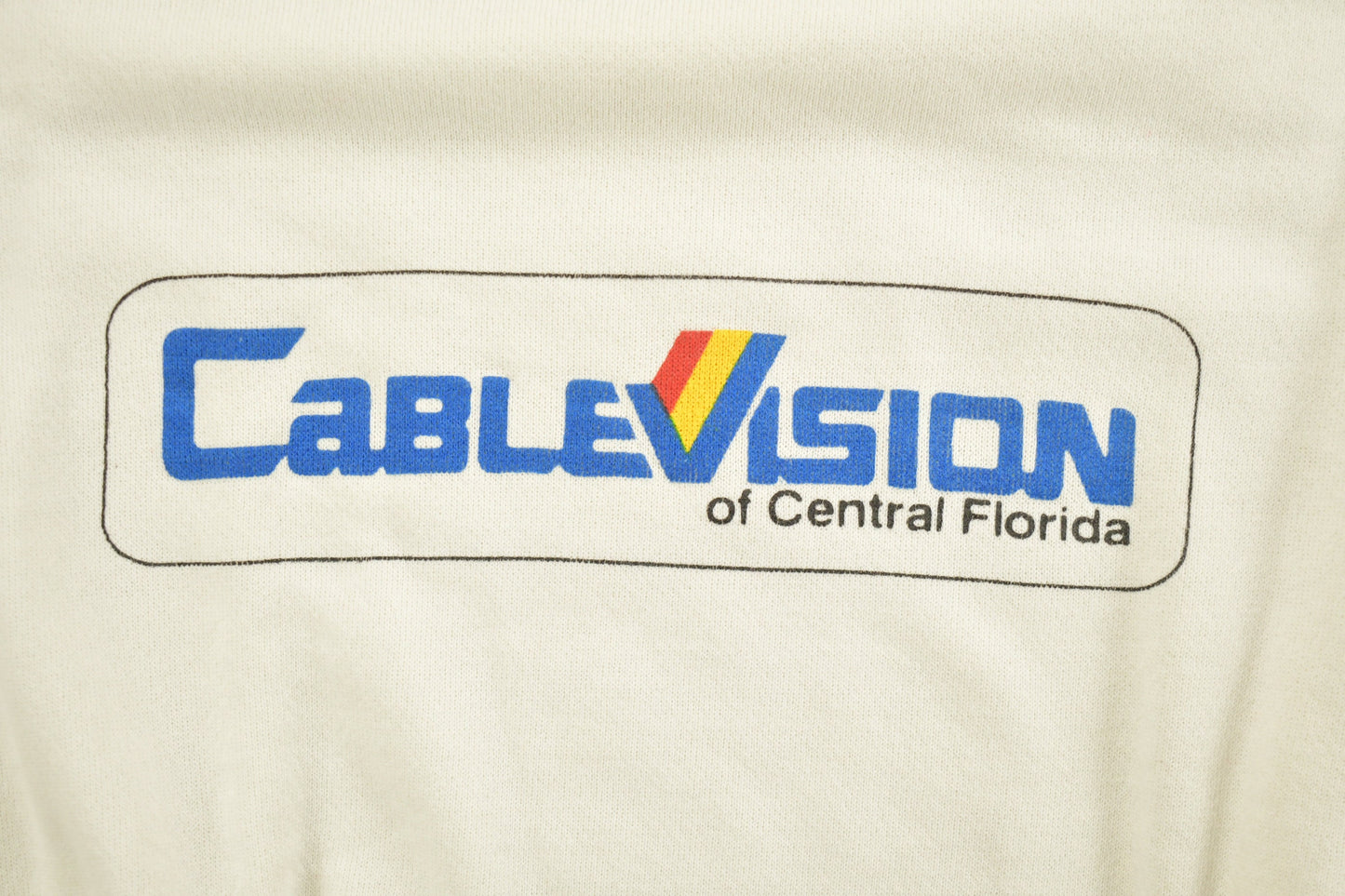 Vintage 1980s Cablevision Central Florida Logo Graphic Crewneck Sweater / 90s Crewneck / Vintage Logo / Pullover Sweatshirt