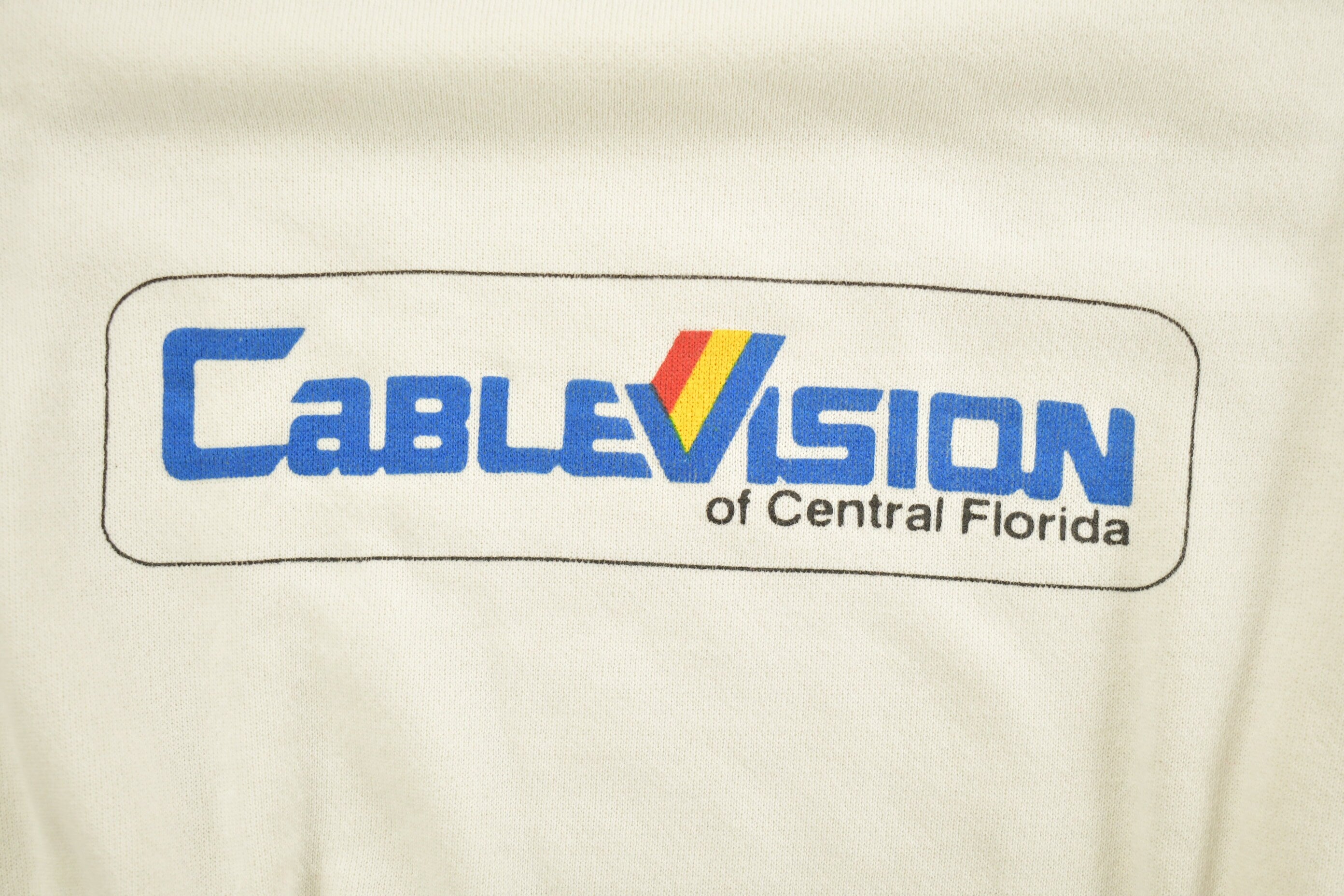 Vintage 1980s Cablevision Central Florida Logo Graphic Crewneck Sweater