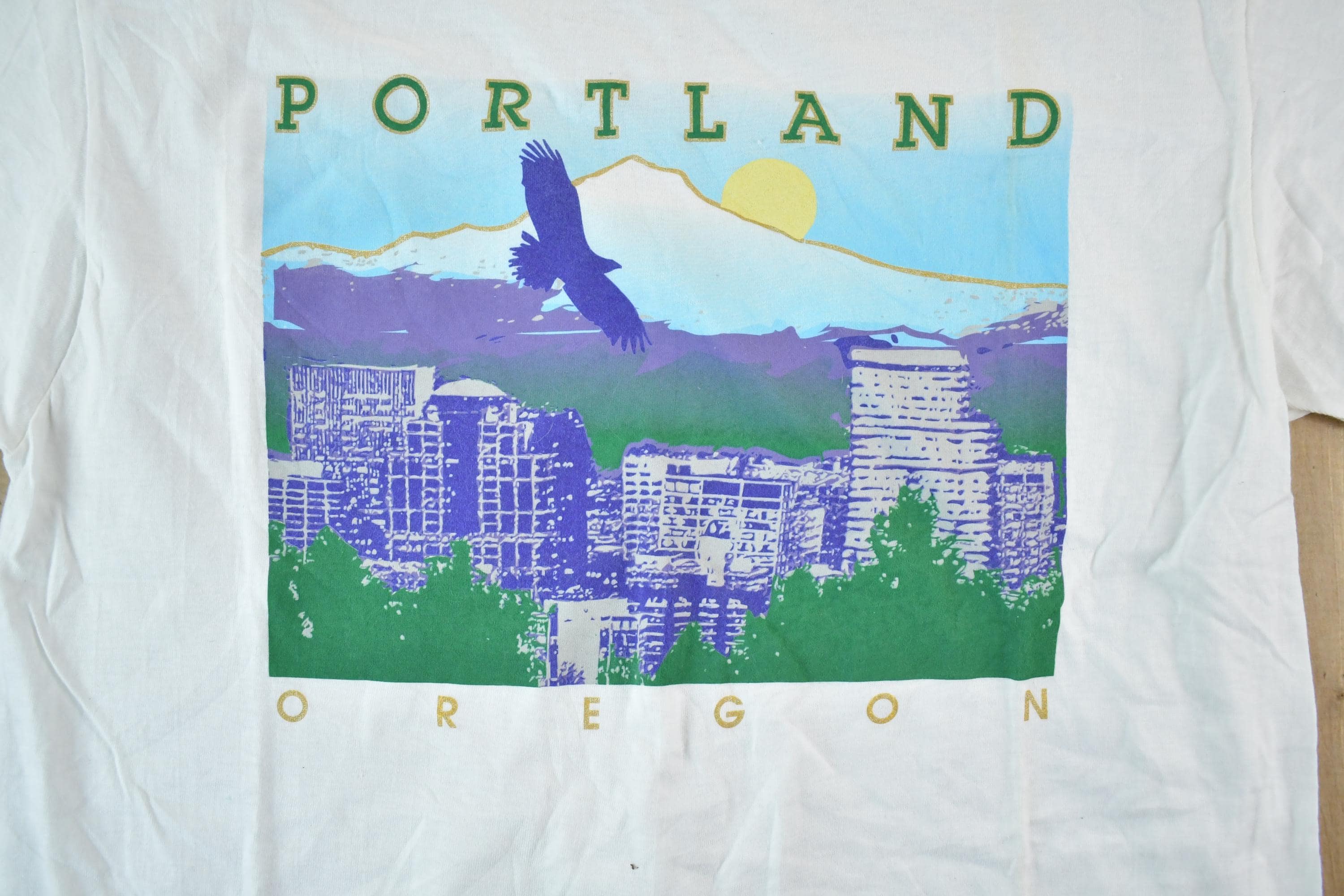 Vintage 1990s Portland Oregon Bald Eagle Souvenir T-Shirt Mens Small