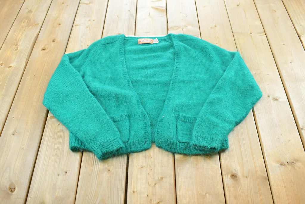 Vintage 1980s Worthington Knit Mohair Cardigan Sweater Womens M /