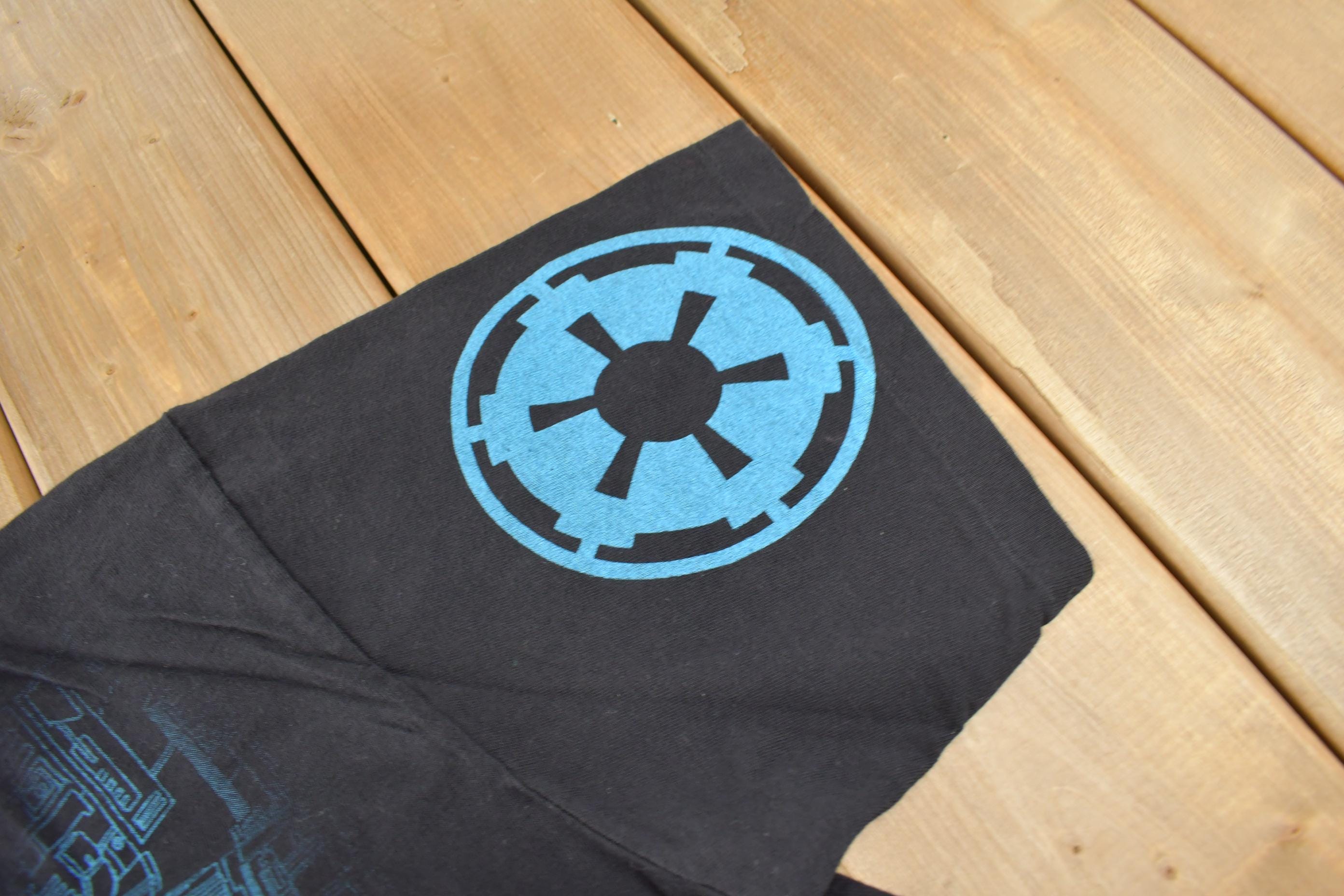 Vintage 1996 Star Wars Darth Vader Stormtroopers All Over Print Graphic T-Shirt Size L Made In USA Single Stitch