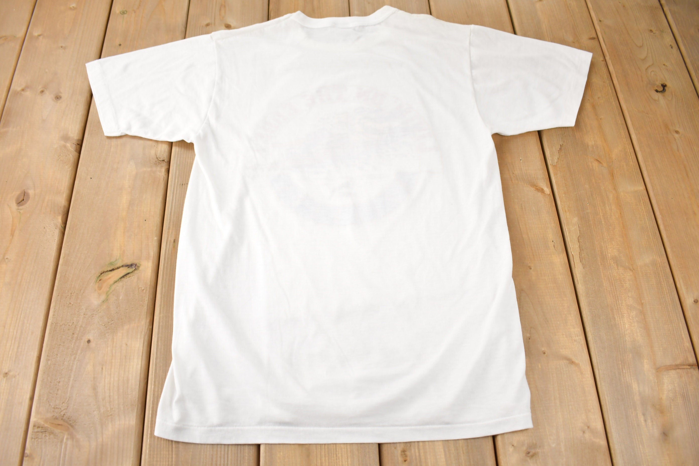 Vintage 1988 Livin' On The Edge Kayakers Single Stitch Puma Graphic T Shirt Made In Canada
