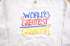 Vintage 1980s World's Greatest Grandma Crewneck Sweatshirt
