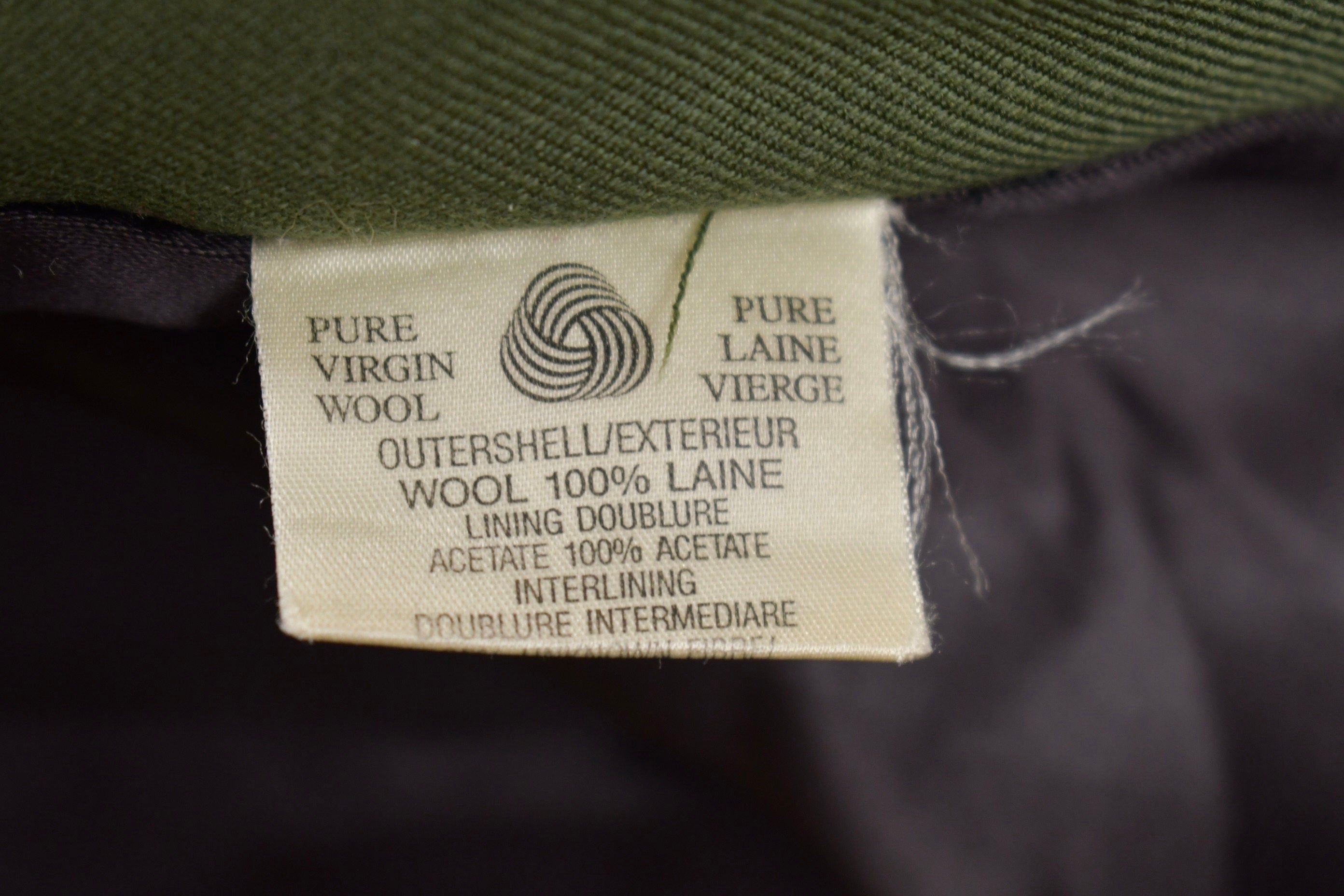 Vintage 1980s Wool Over Coat