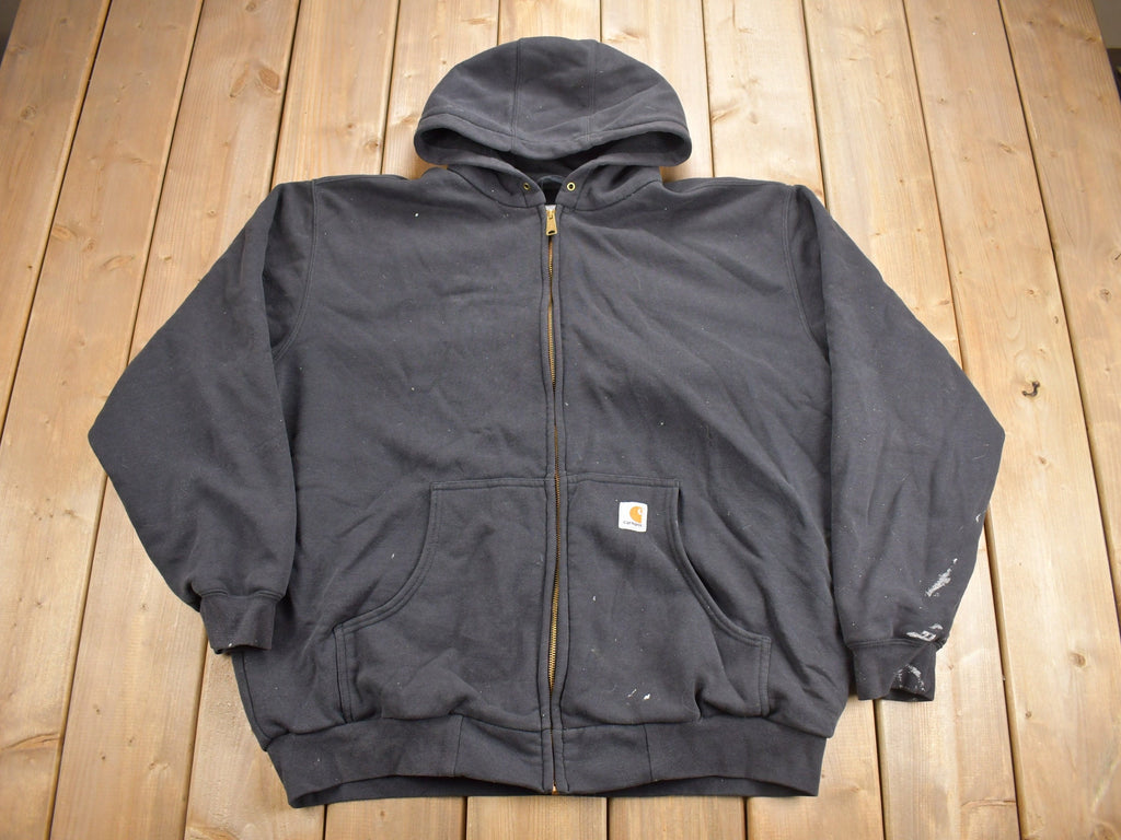 Vintage 1990s Carhartt Thermal Lined Heavy Weight Zip Up Hoodie