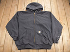 Vintage 1990s Carhartt Thermal Lined Heavy Weight Zip Up Hoodie