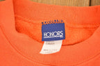 Vintage 1990s Honors Blank Orange Souvenir Crewneck Sweatshirt Men's XL  Made In USA  90's Tourist Vacation Graphic Sweater