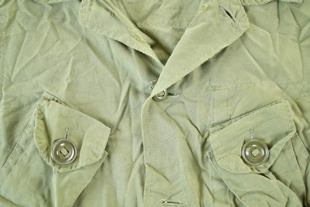 Vintage 1980s Military Button Up Shirt Mens M