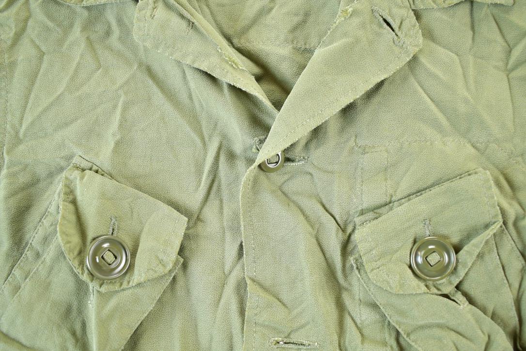 Vintage 1980s Military Button Up Shirt Mens M