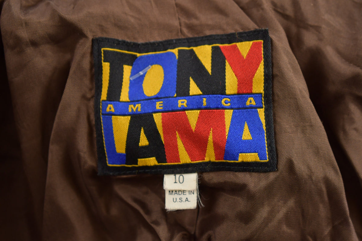 Vintage 1980s Tony Lama Americana Suede Fringe Jacket