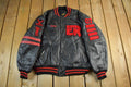 Vintage 1990s Collegiate Leather Varsity Jacket Men's 2XL