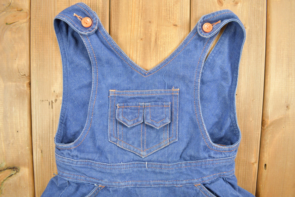 Vintage 1990s Girls Embroidered Denim Dress