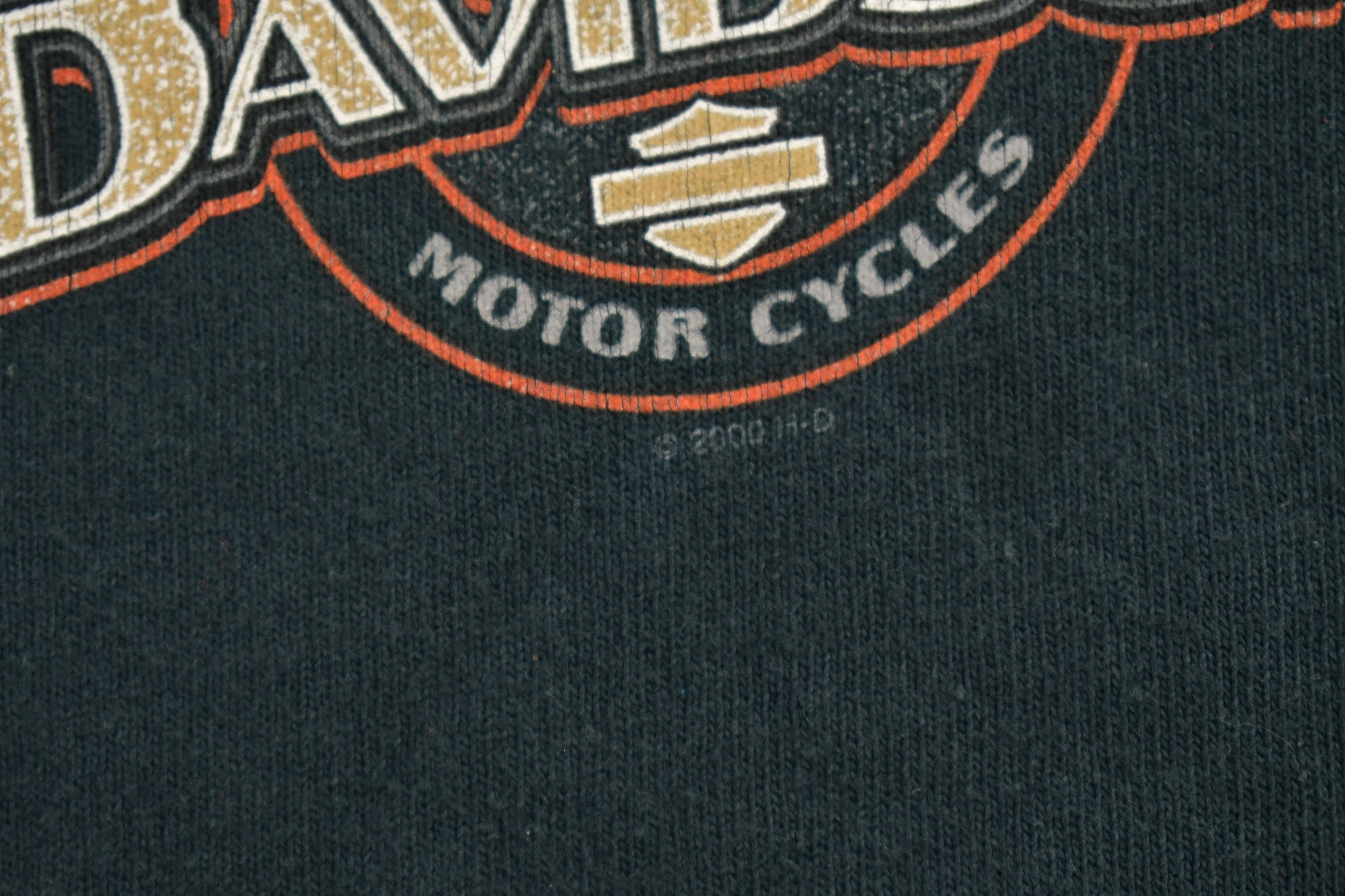 Vintage 2000 Harley Davidson Motorcycles Long Sleeve Henley T-Shirt