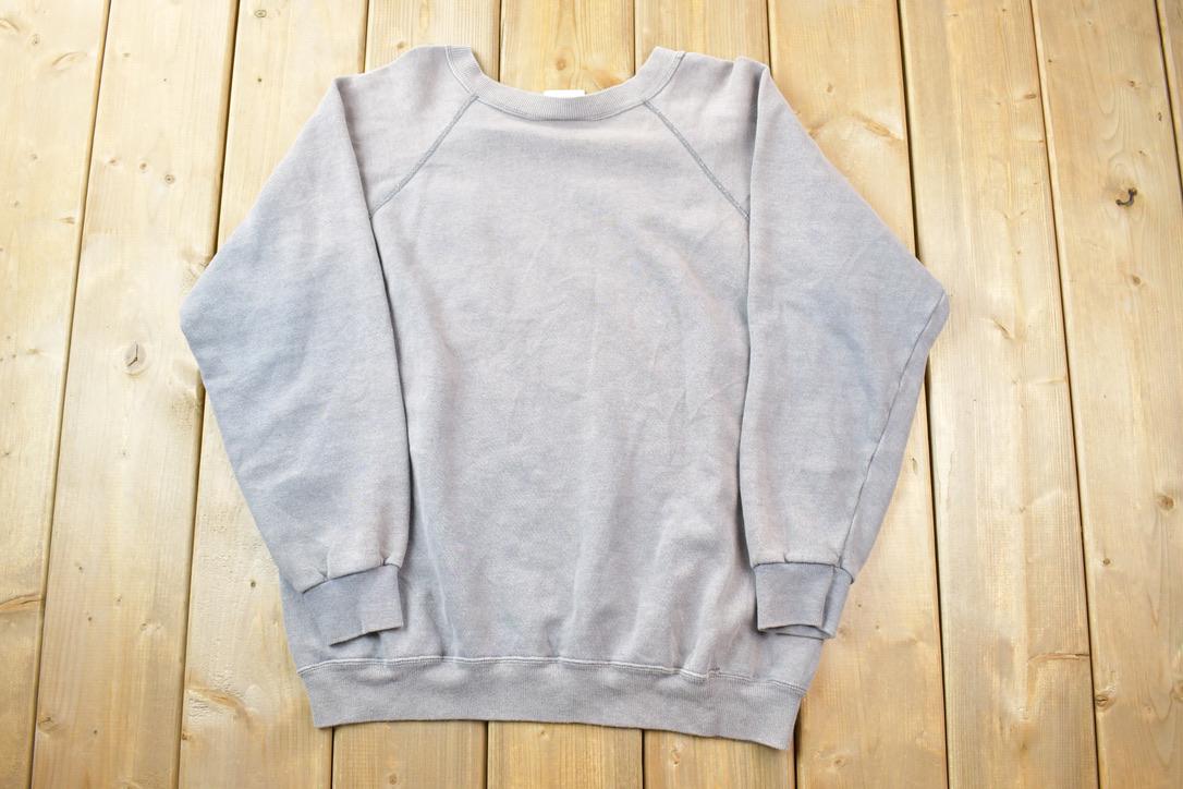 Vintage 1990s Blank Gray Crewneck Sweatshirt