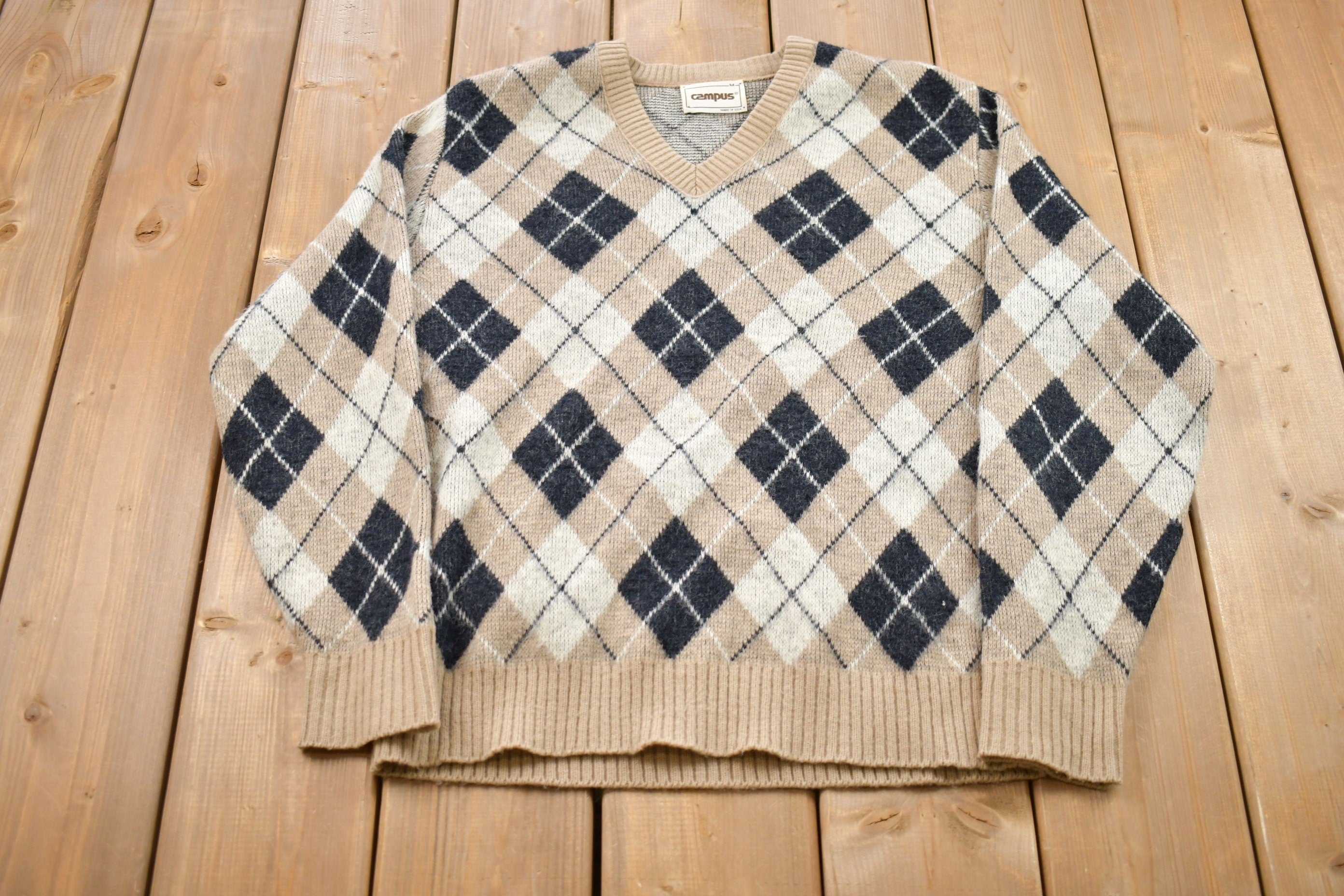 Vintage 1990s Campus Knitted Crewneck Sweater