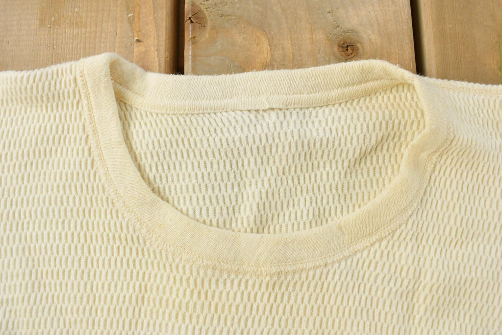 Vintage 1980s Thermal Crewneck Undershirt Mens S /