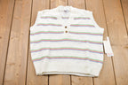 Vintage 1990s Sweet Tree Striped Knitted Sweater Vest