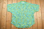 Vintage 1990s Venezia All Over Print Button Up Blouse