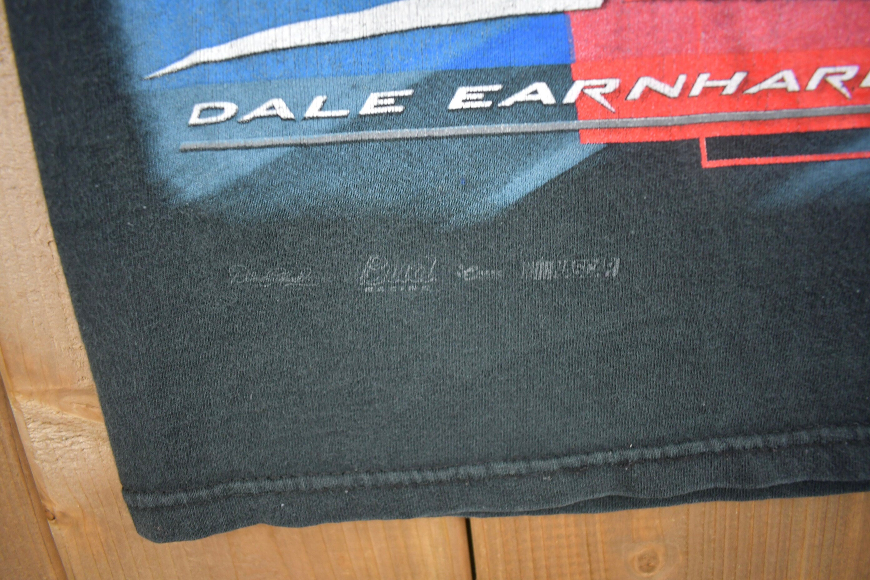 Vintage 1990s Dale Earnhardt All Over Print NASCAR T-Shirt