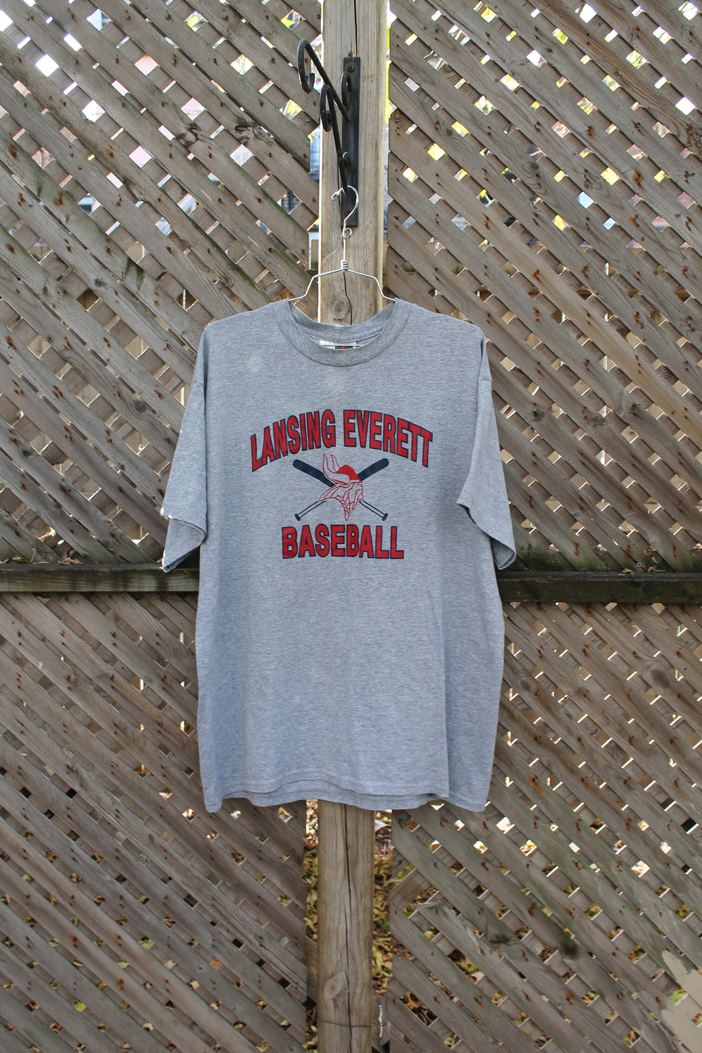 Vintage 1990s Lansing Everett Baseball Graphic T Shirt