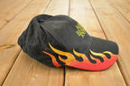 Vintage 1990s Akron Beacon Jornal Flames Strapback Hat /