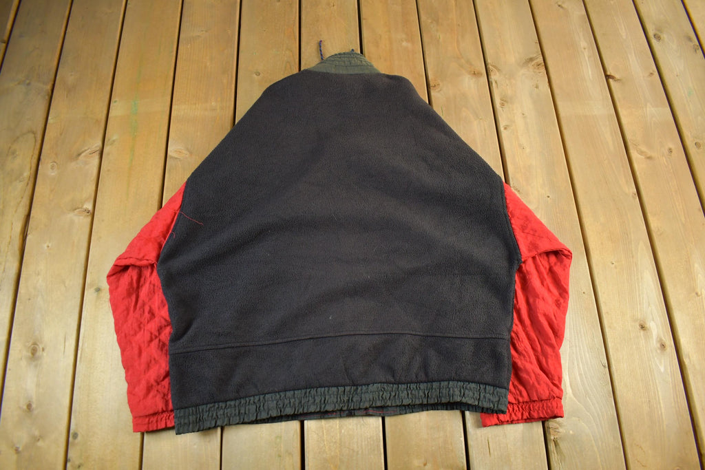 Vintage 1990s Puma Embroidered Fleece Zip Up Sweater Men's Large