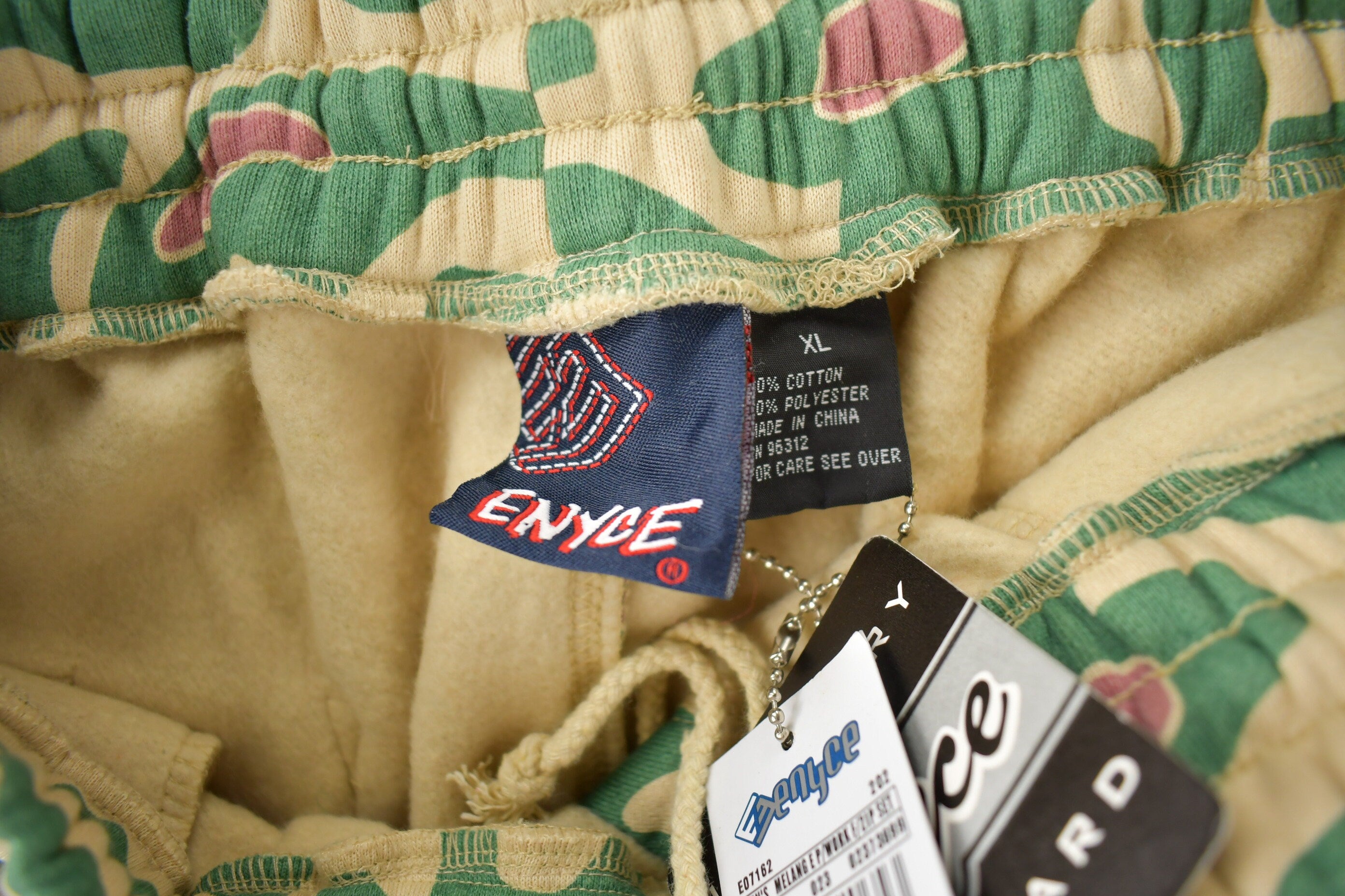 Vintage Y2K Deadstock Enyce Embroidered Camouflage Sweat Pants Size XL