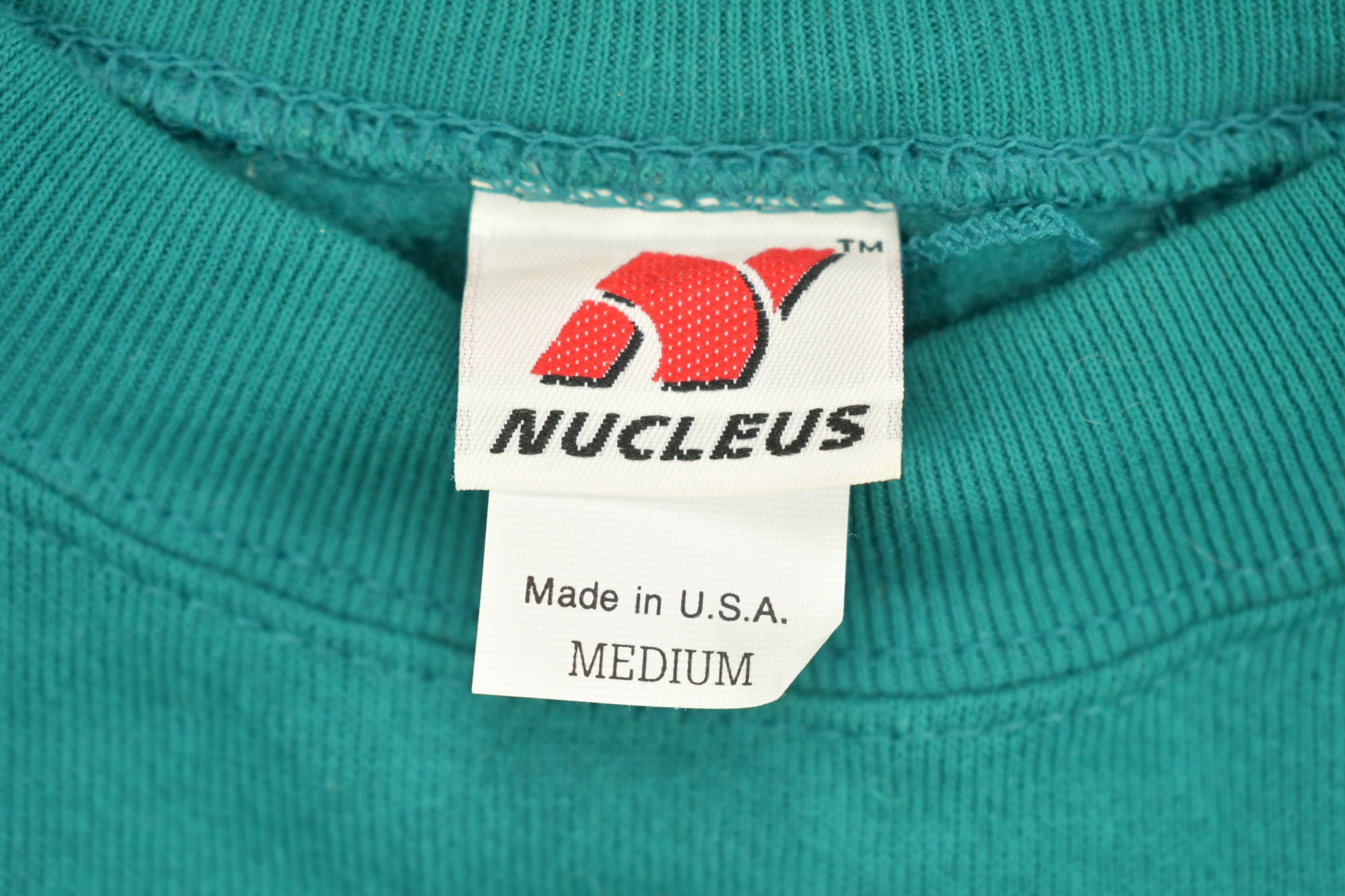 Vintage 1990s Blank Nucleus Turquoise Crewneck Sweatshirt