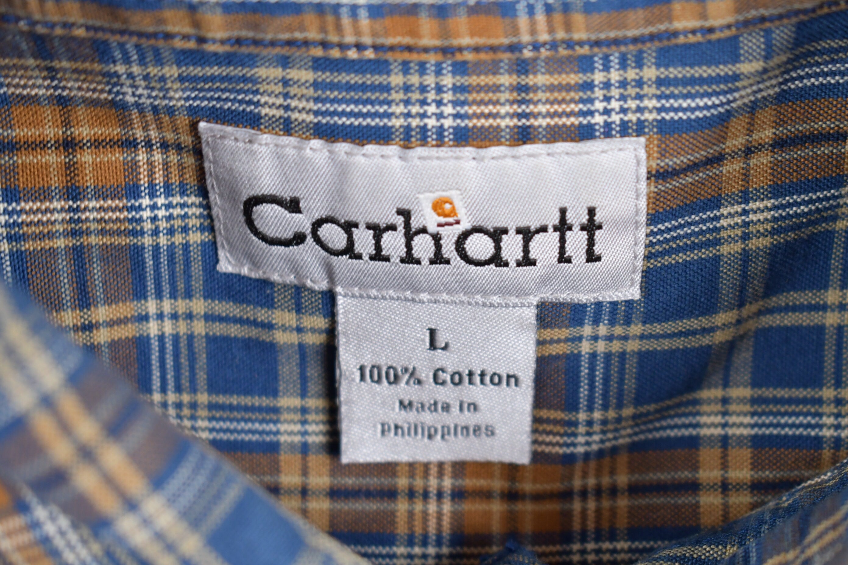 Vintage 1990s Carhartt Plaid Button Up Shirt
