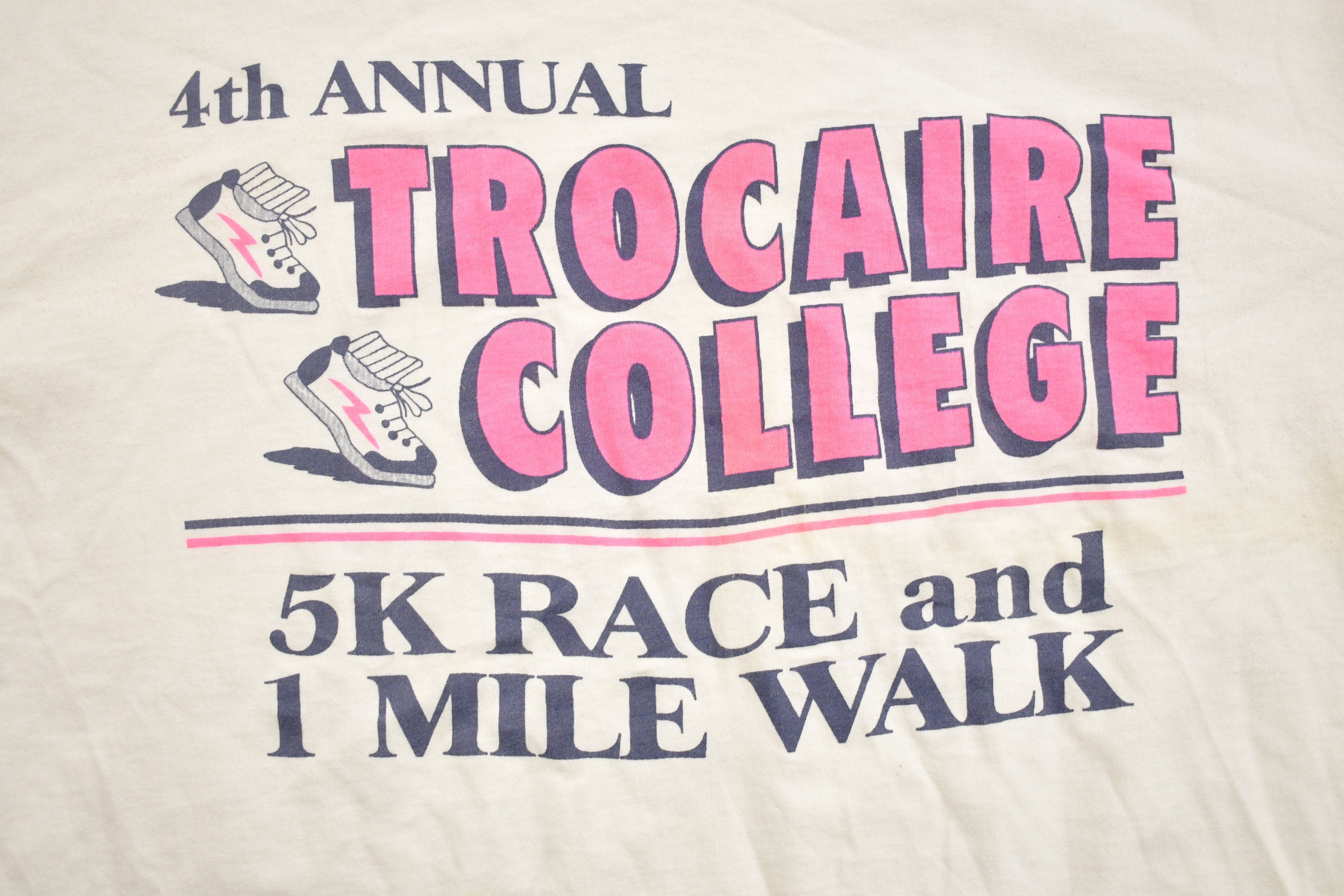 Vintage 1990s 4th Annual Trocaire College 5K Race Crewneck Long Sleeve Shirt
