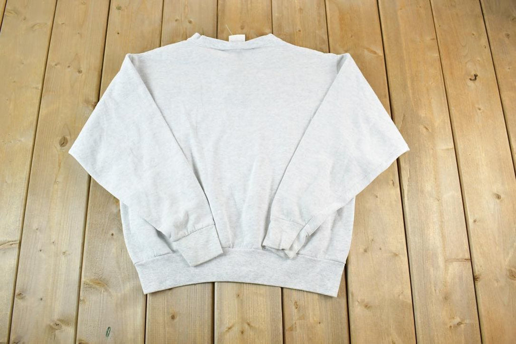 Vintage 1990s North Carolina Souvenir Quarter Button Crewneck Sweatshirt Made In USA