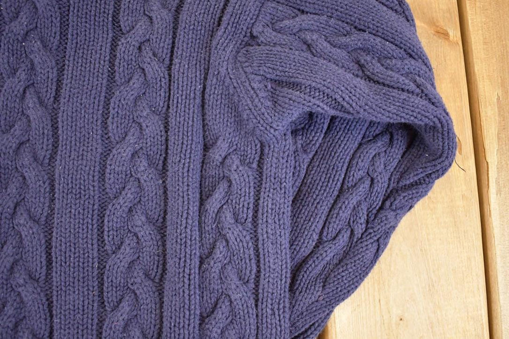 Vintage 1990s Gap Cable Knit Deep V Neck Sweater Men's S /