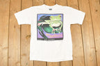 Vintage 1990s Rainforest Endangered Frog Souvenir Travel T-Shirt Men's S