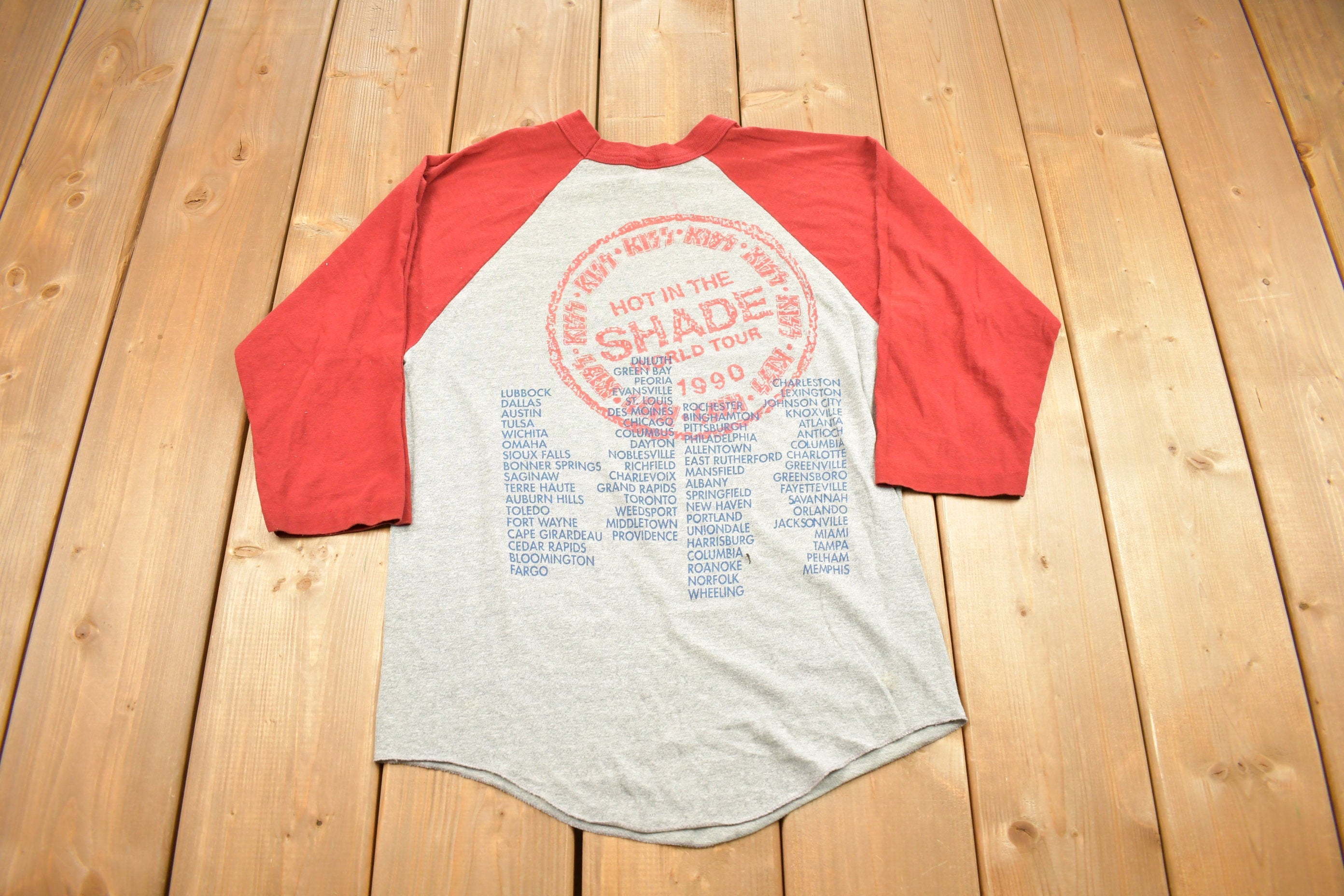 Vintage 1990 Kiss Hot In The Shade Tour T-Shirt