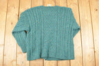 Vintage 1990s Carraig Donn Wool Cable Knit Cardigan Sweater Women's M