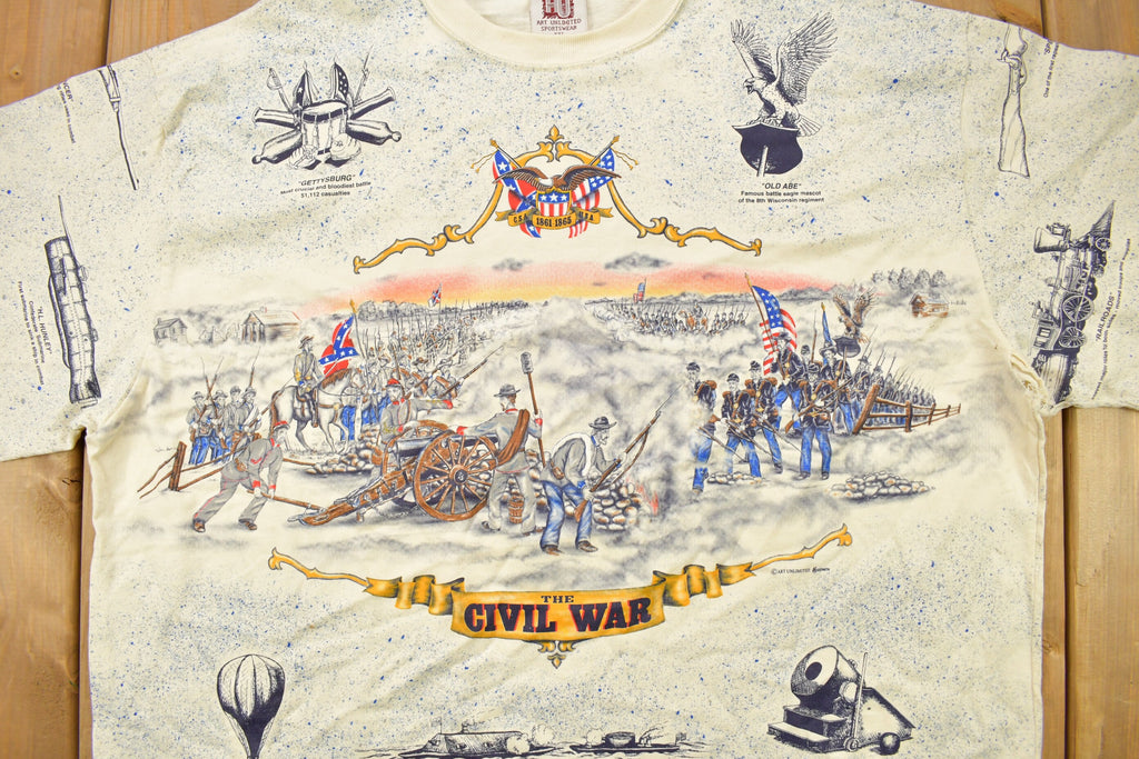 Vintage 1990s The Civil War All Over Print Graphic T Shirt