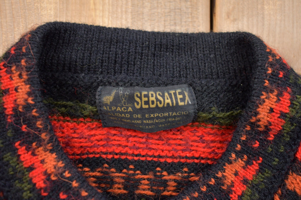 Vintage 1990s Sebsatex Striped Knitted Sweater