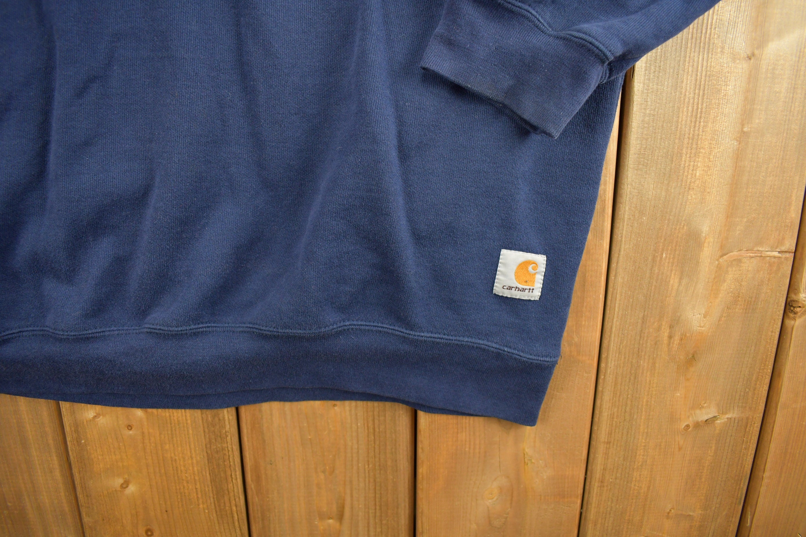 Vintage 1990s Carhartt Navy Blank Crewneck Sweatshirt