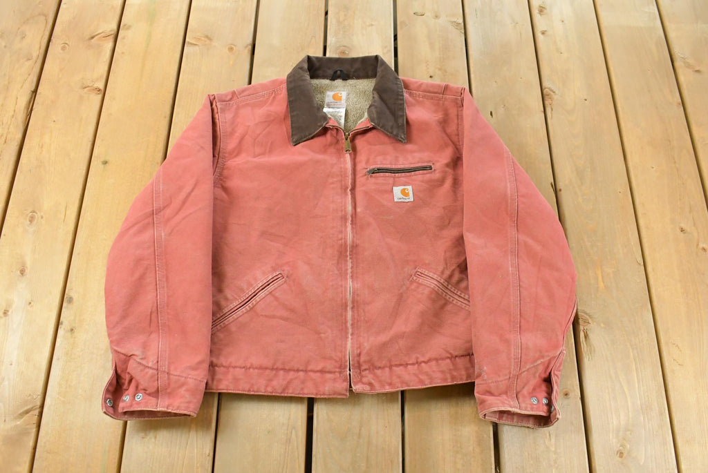 Vintage 2000s Carhartt Sherpa Lined Salmon Detroit Jacket Women's Large